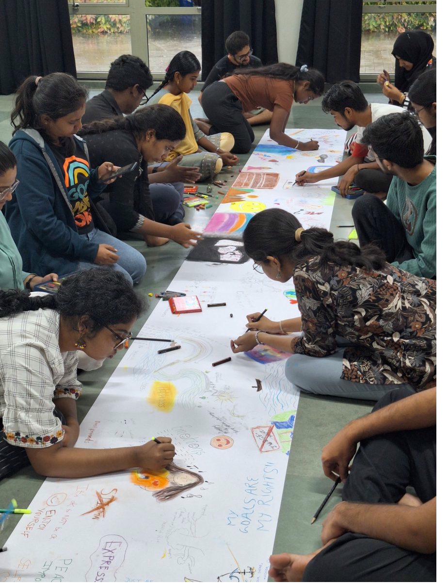 Azim Premji University — Mural making