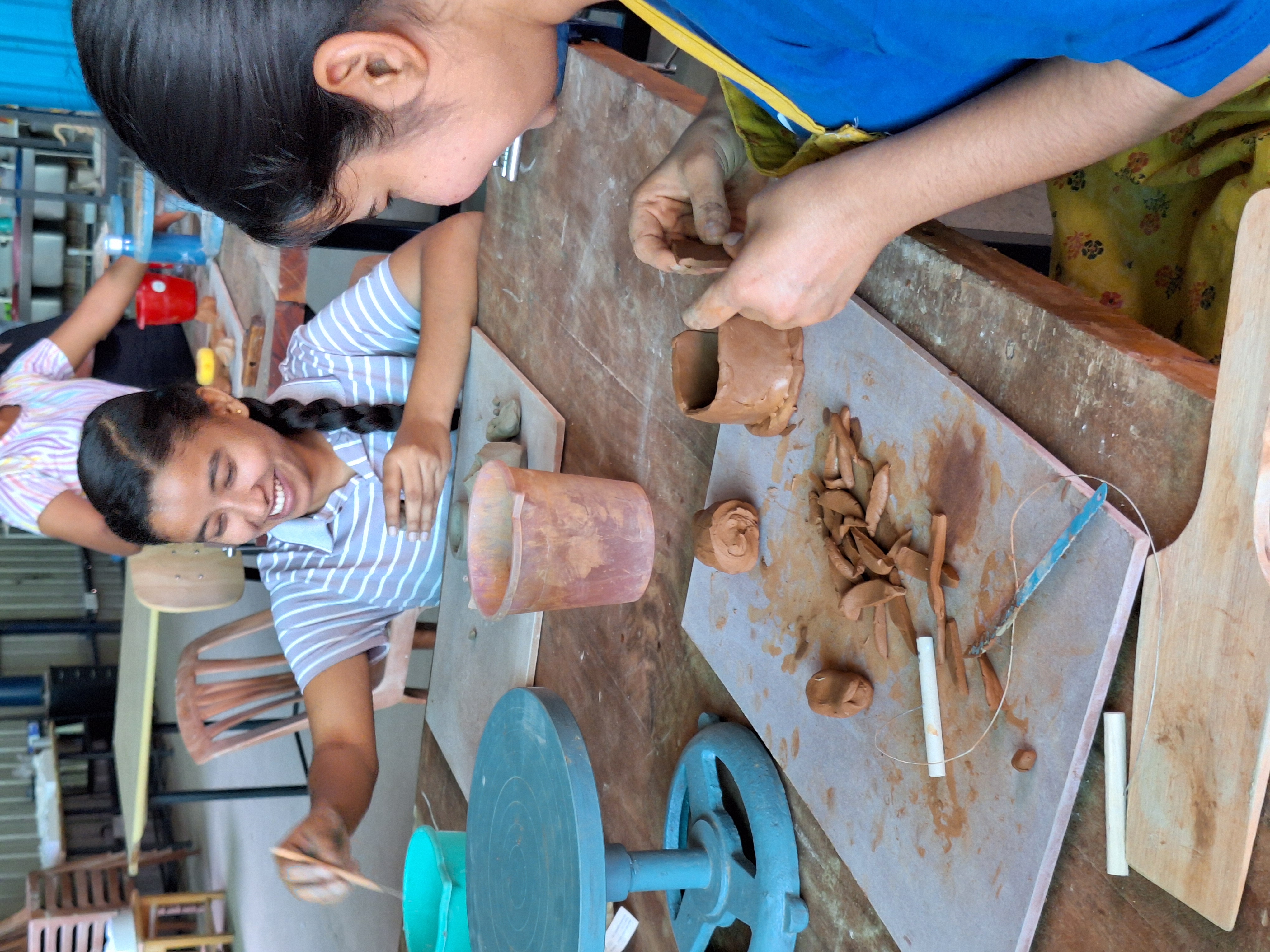Clay work — expressive arts session